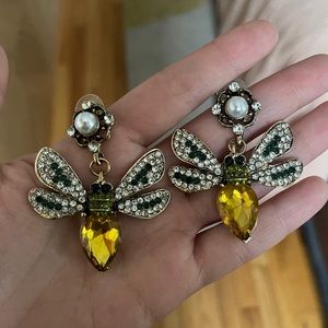 Crystal Bumble Bee Earrings